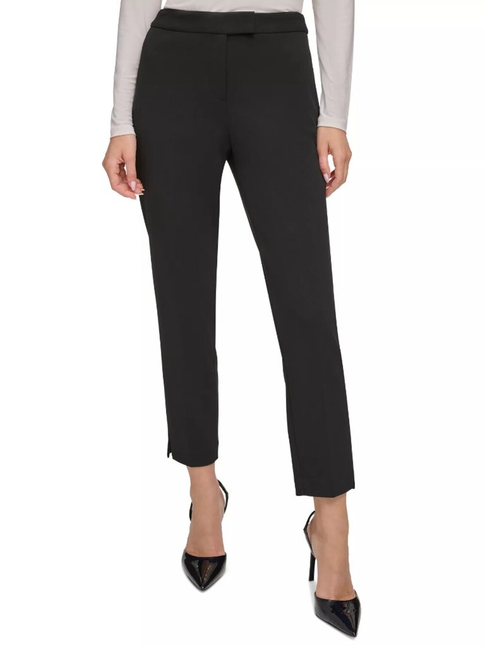 DKNY Essential Slim Leg Ankle Pants Black Size 10
